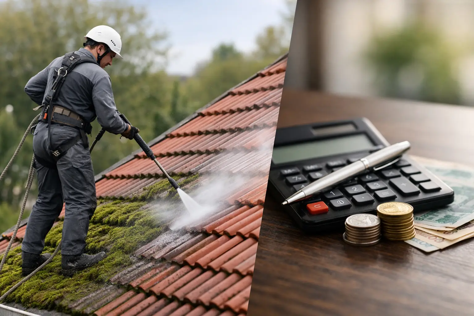 Démoussage toiture prix m2: combien prévoir ?