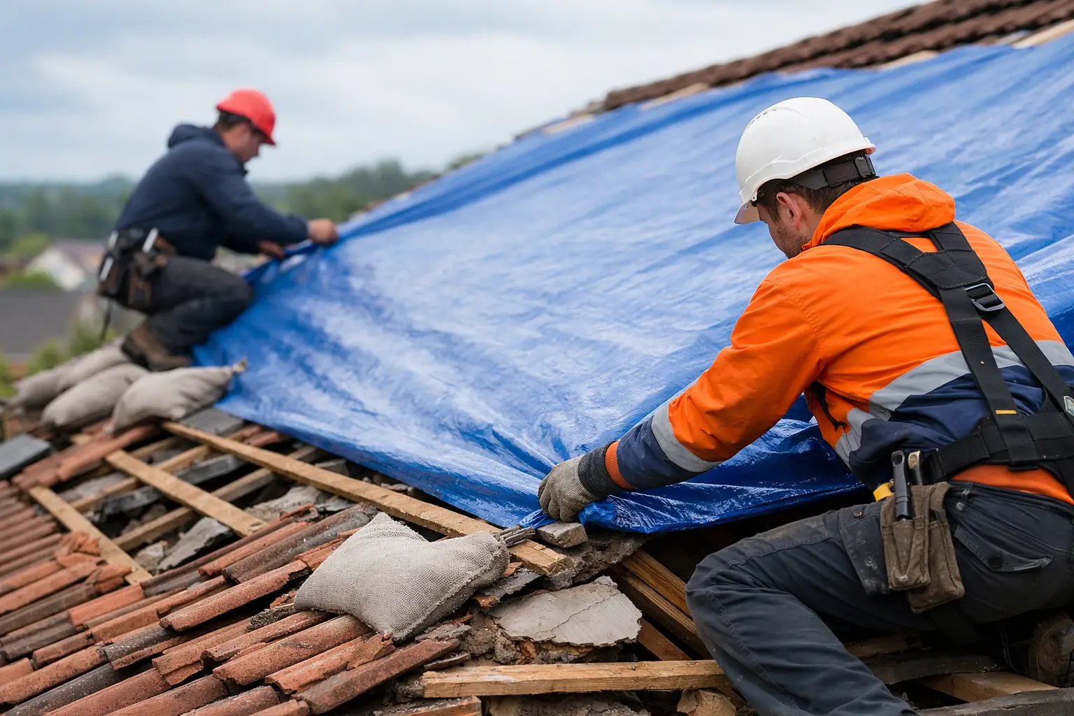 Bâchage toiture urgence - quoi faire vite ?
