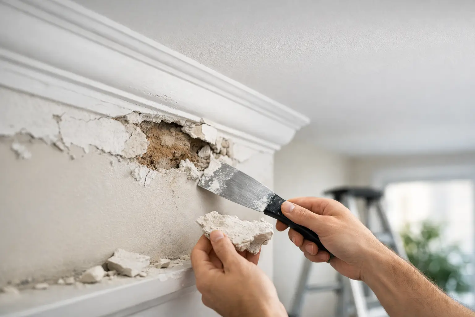 Corniche abîmée : que faire rapidement ?