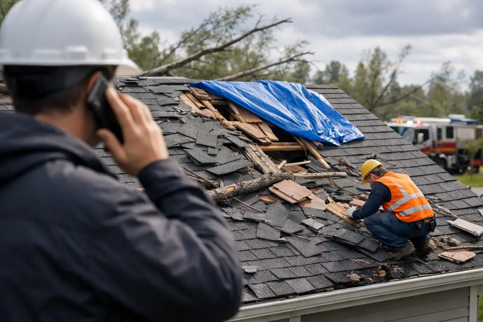 Qui appeler après tempête toiture ?