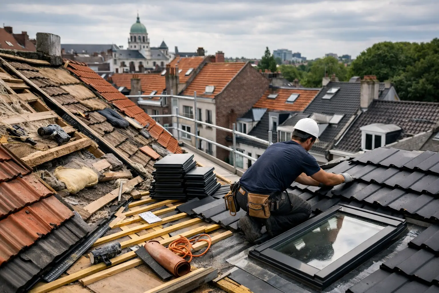 Rénovation toiture Ixelles - prix et étapes